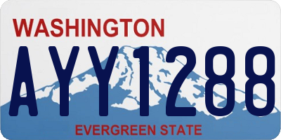 WA license plate AYY1288