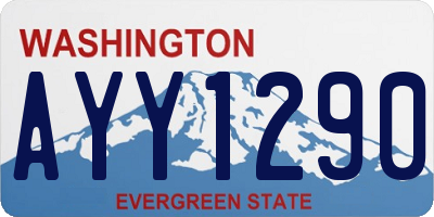 WA license plate AYY1290