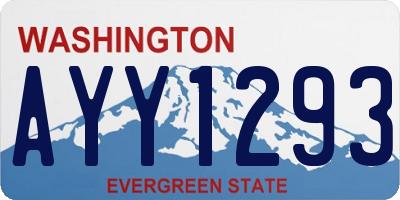 WA license plate AYY1293