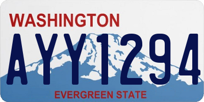 WA license plate AYY1294