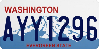 WA license plate AYY1296