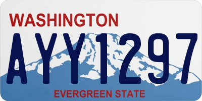 WA license plate AYY1297