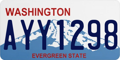 WA license plate AYY1298