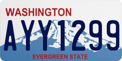 WA license plate AYY1299