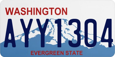 WA license plate AYY1304