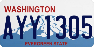 WA license plate AYY1305