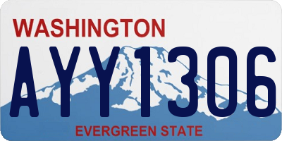 WA license plate AYY1306