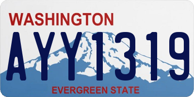 WA license plate AYY1319