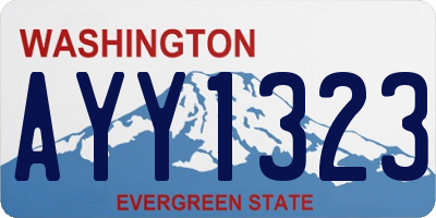 WA license plate AYY1323