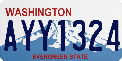 WA license plate AYY1324