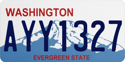 WA license plate AYY1327