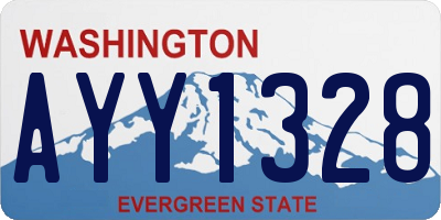 WA license plate AYY1328