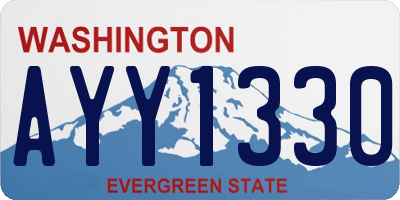 WA license plate AYY1330