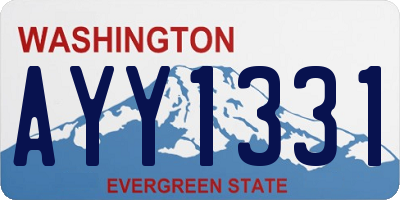 WA license plate AYY1331