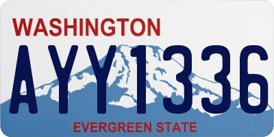 WA license plate AYY1336