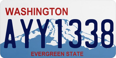 WA license plate AYY1338