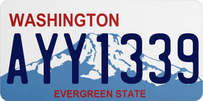 WA license plate AYY1339