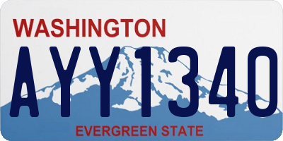 WA license plate AYY1340