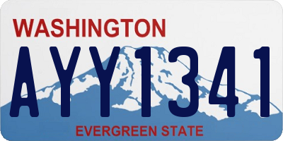 WA license plate AYY1341