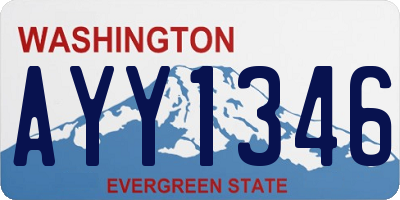 WA license plate AYY1346