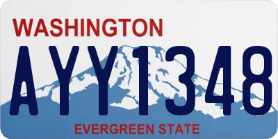 WA license plate AYY1348