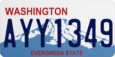 WA license plate AYY1349