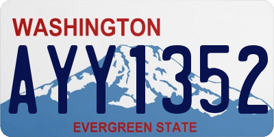 WA license plate AYY1352