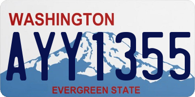 WA license plate AYY1355