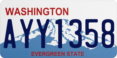 WA license plate AYY1358