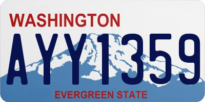 WA license plate AYY1359