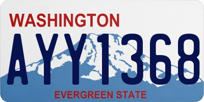 WA license plate AYY1368