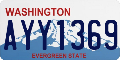 WA license plate AYY1369