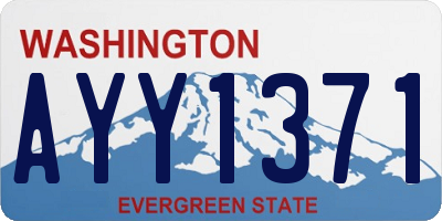 WA license plate AYY1371