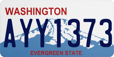 WA license plate AYY1373