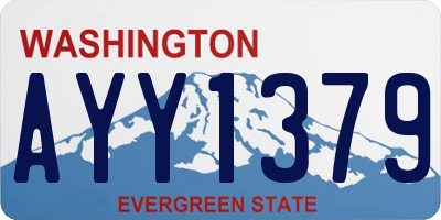 WA license plate AYY1379