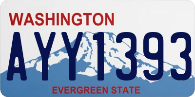 WA license plate AYY1393