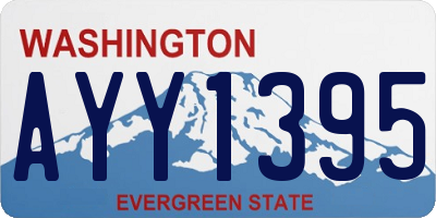 WA license plate AYY1395