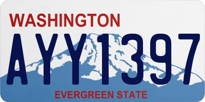 WA license plate AYY1397