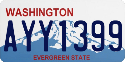 WA license plate AYY1399