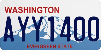 WA license plate AYY1400