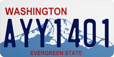 WA license plate AYY1401