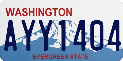 WA license plate AYY1404