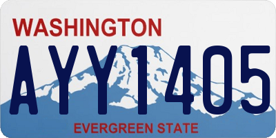 WA license plate AYY1405