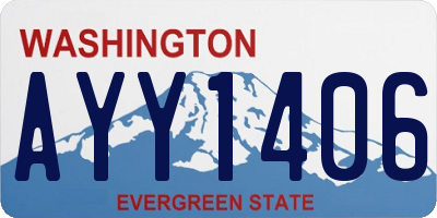 WA license plate AYY1406