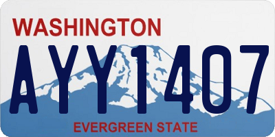 WA license plate AYY1407