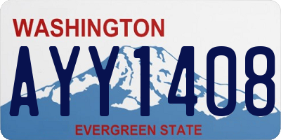 WA license plate AYY1408