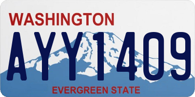 WA license plate AYY1409