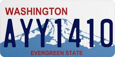 WA license plate AYY1410