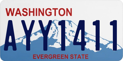 WA license plate AYY1411