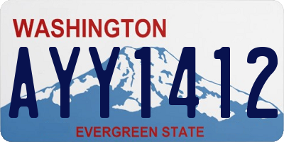 WA license plate AYY1412